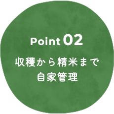収穫から精米まで自家管理